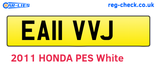 EA11VVJ are the vehicle registration plates.