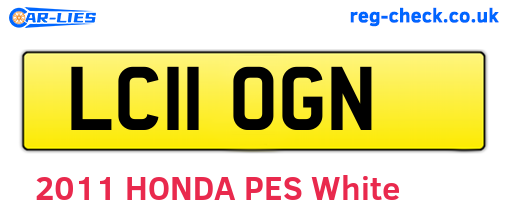 LC11OGN are the vehicle registration plates.