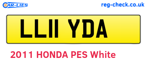 LL11YDA are the vehicle registration plates.