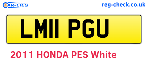 LM11PGU are the vehicle registration plates.