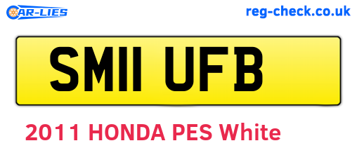 SM11UFB are the vehicle registration plates.