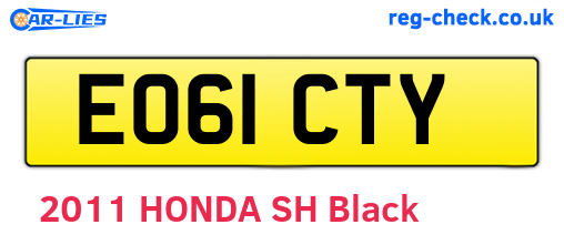 EO61CTY are the vehicle registration plates.