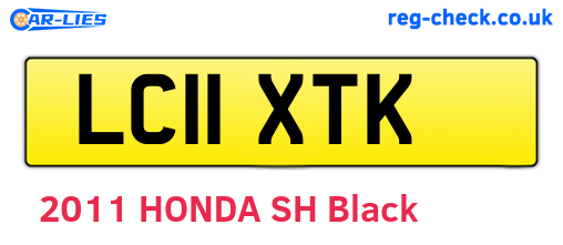 LC11XTK are the vehicle registration plates.