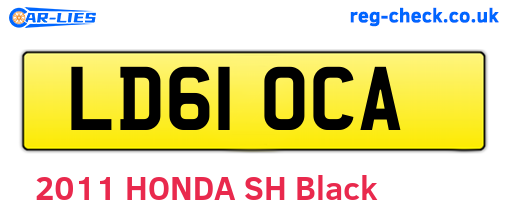 LD61OCA are the vehicle registration plates.