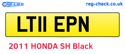 LT11EPN are the vehicle registration plates.