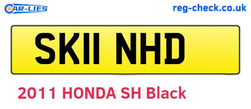 SK11NHD are the vehicle registration plates.