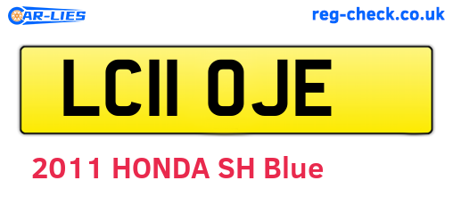 LC11OJE are the vehicle registration plates.