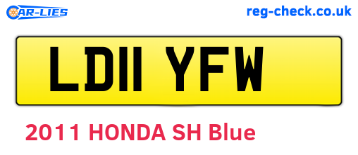 LD11YFW are the vehicle registration plates.