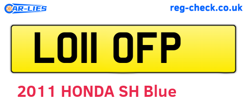 LO11OFP are the vehicle registration plates.