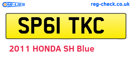 SP61TKC are the vehicle registration plates.