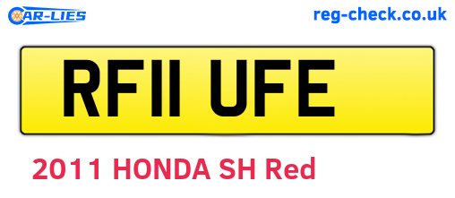 RF11UFE are the vehicle registration plates.