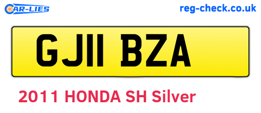 GJ11BZA are the vehicle registration plates.