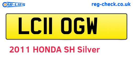 LC11OGW are the vehicle registration plates.