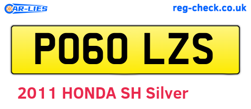 PO60LZS are the vehicle registration plates.