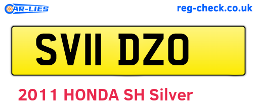 SV11DZO are the vehicle registration plates.