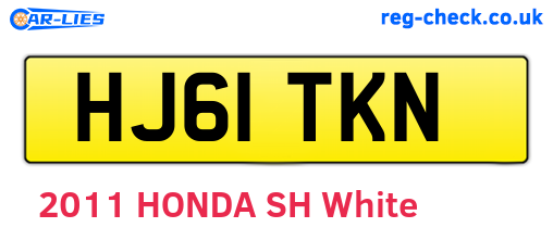 HJ61TKN are the vehicle registration plates.