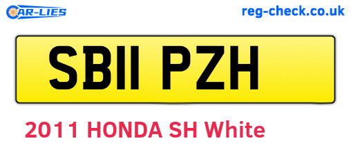 SB11PZH are the vehicle registration plates.