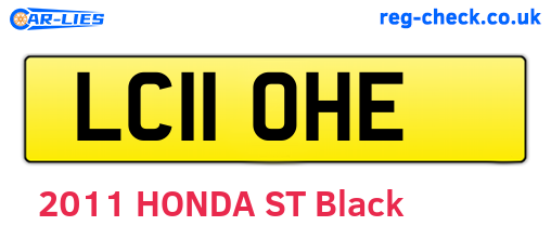 LC11OHE are the vehicle registration plates.