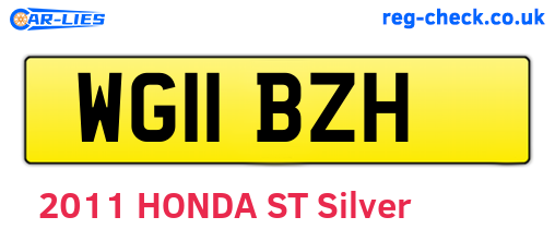 WG11BZH are the vehicle registration plates.