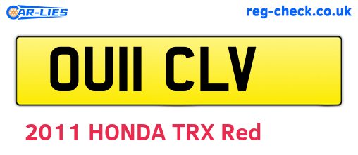 OU11CLV are the vehicle registration plates.