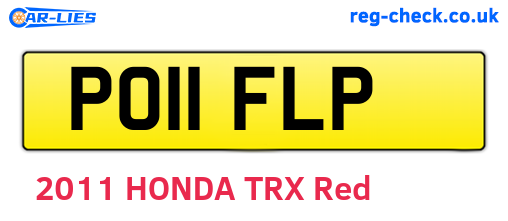 PO11FLP are the vehicle registration plates.