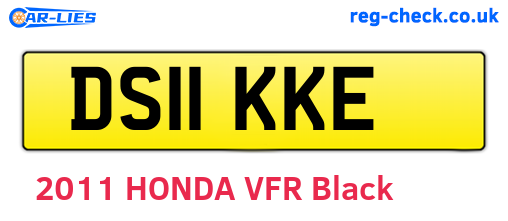 DS11KKE are the vehicle registration plates.