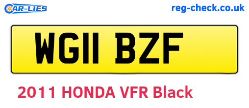 WG11BZF are the vehicle registration plates.