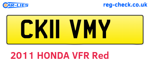 CK11VMY are the vehicle registration plates.
