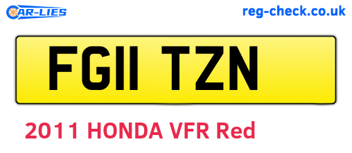 FG11TZN are the vehicle registration plates.