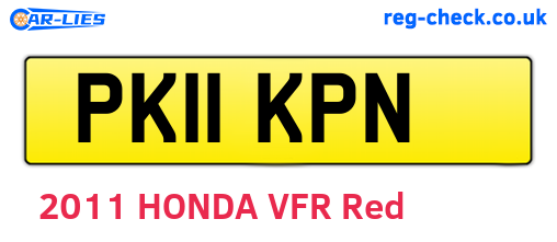 PK11KPN are the vehicle registration plates.