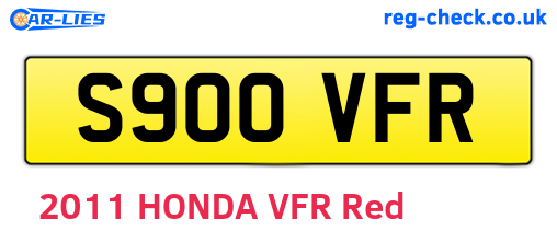 S900VFR are the vehicle registration plates.