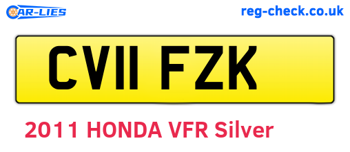 CV11FZK are the vehicle registration plates.