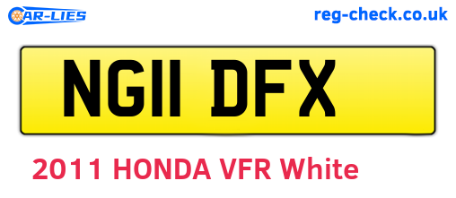 NG11DFX are the vehicle registration plates.