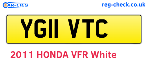 YG11VTC are the vehicle registration plates.
