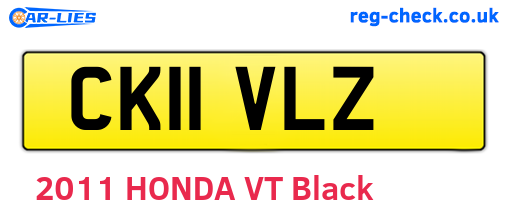 CK11VLZ are the vehicle registration plates.