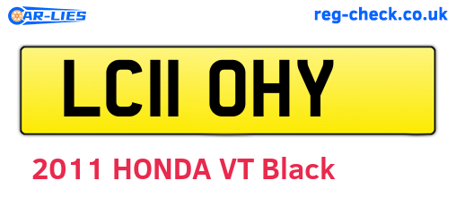 LC11OHY are the vehicle registration plates.
