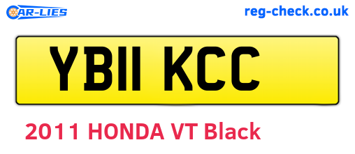 YB11KCC are the vehicle registration plates.