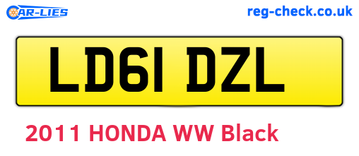 LD61DZL are the vehicle registration plates.