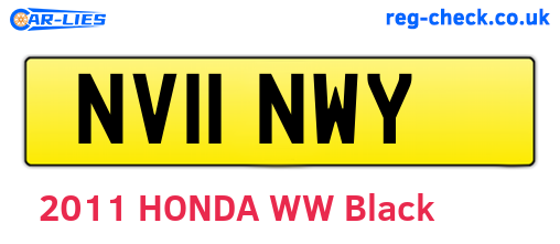 NV11NWY are the vehicle registration plates.