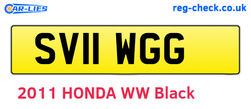 SV11WGG are the vehicle registration plates.