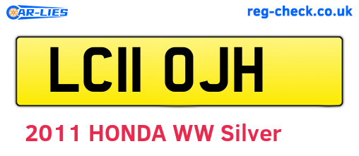 LC11OJH are the vehicle registration plates.