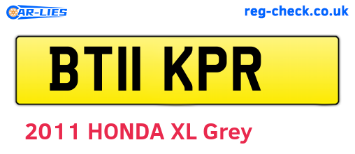 BT11KPR are the vehicle registration plates.