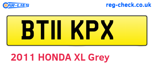 BT11KPX are the vehicle registration plates.