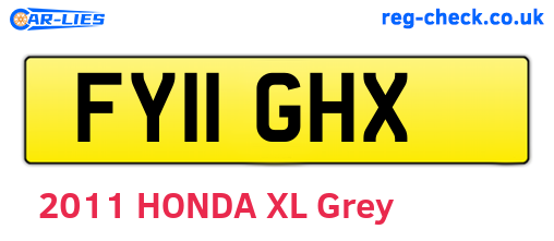 FY11GHX are the vehicle registration plates.