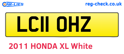 LC11OHZ are the vehicle registration plates.