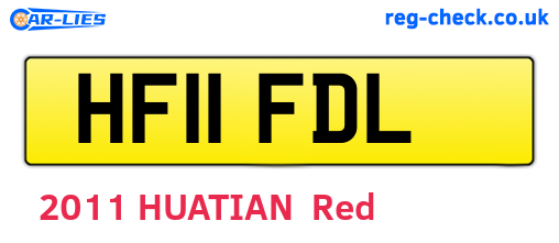HF11FDL are the vehicle registration plates.