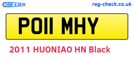 PO11MHY are the vehicle registration plates.