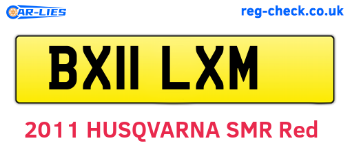 BX11LXM are the vehicle registration plates.