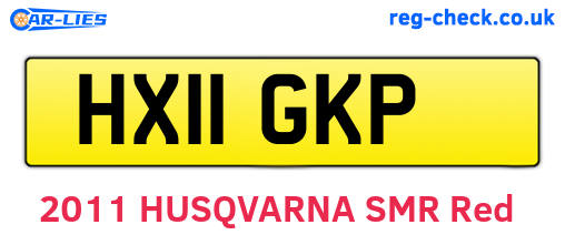 HX11GKP are the vehicle registration plates.