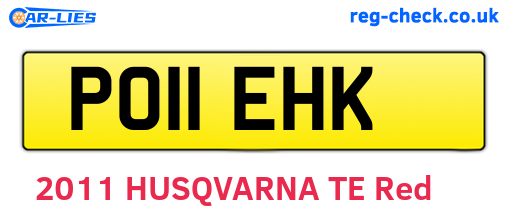 PO11EHK are the vehicle registration plates.